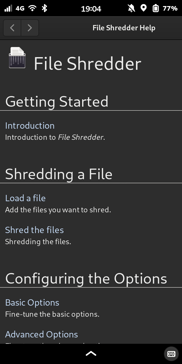 Screenshot of File Shredder