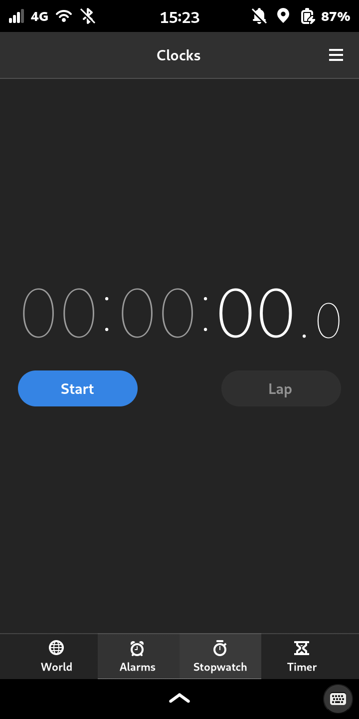 Screenshot of GNOME Clocks