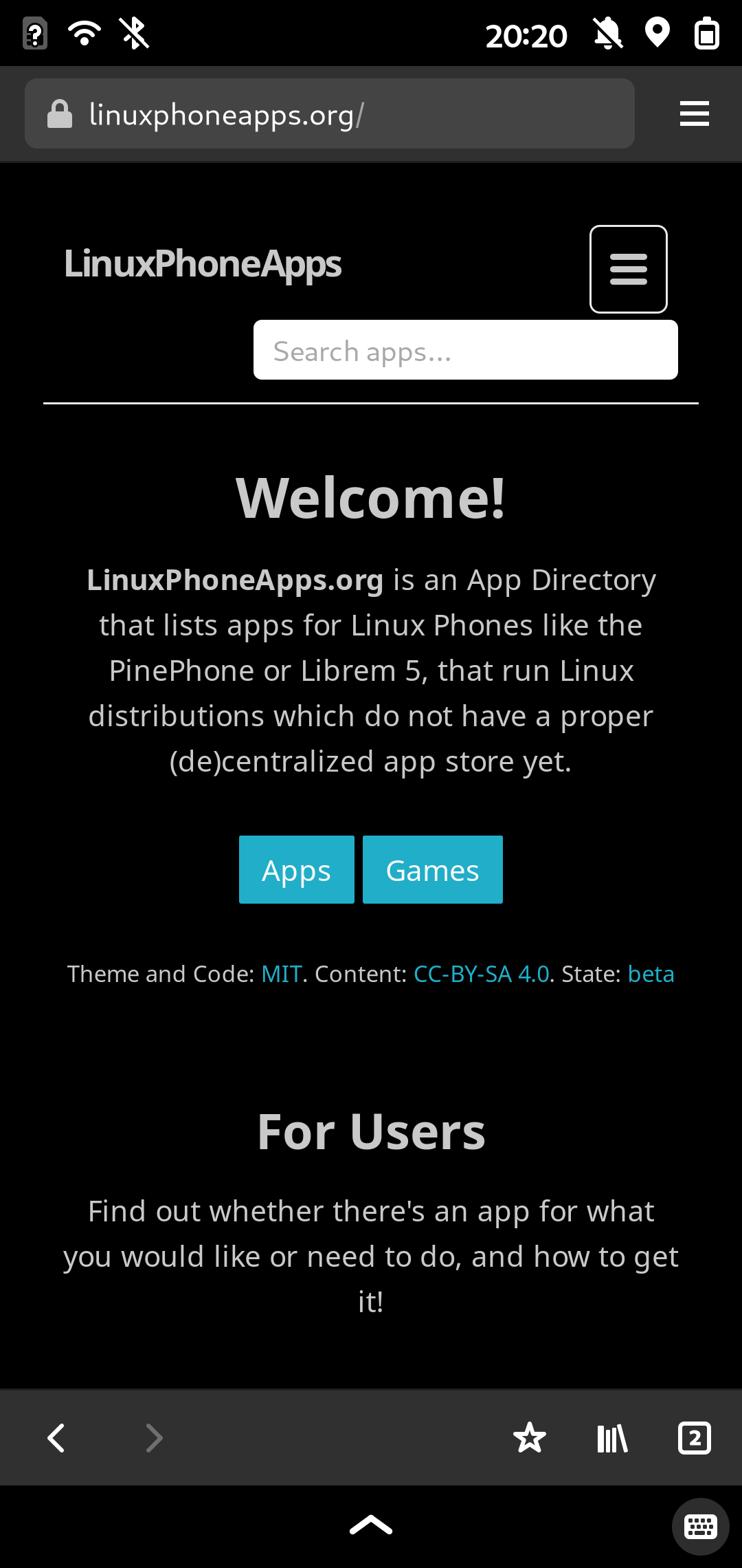 Screenshot of Web