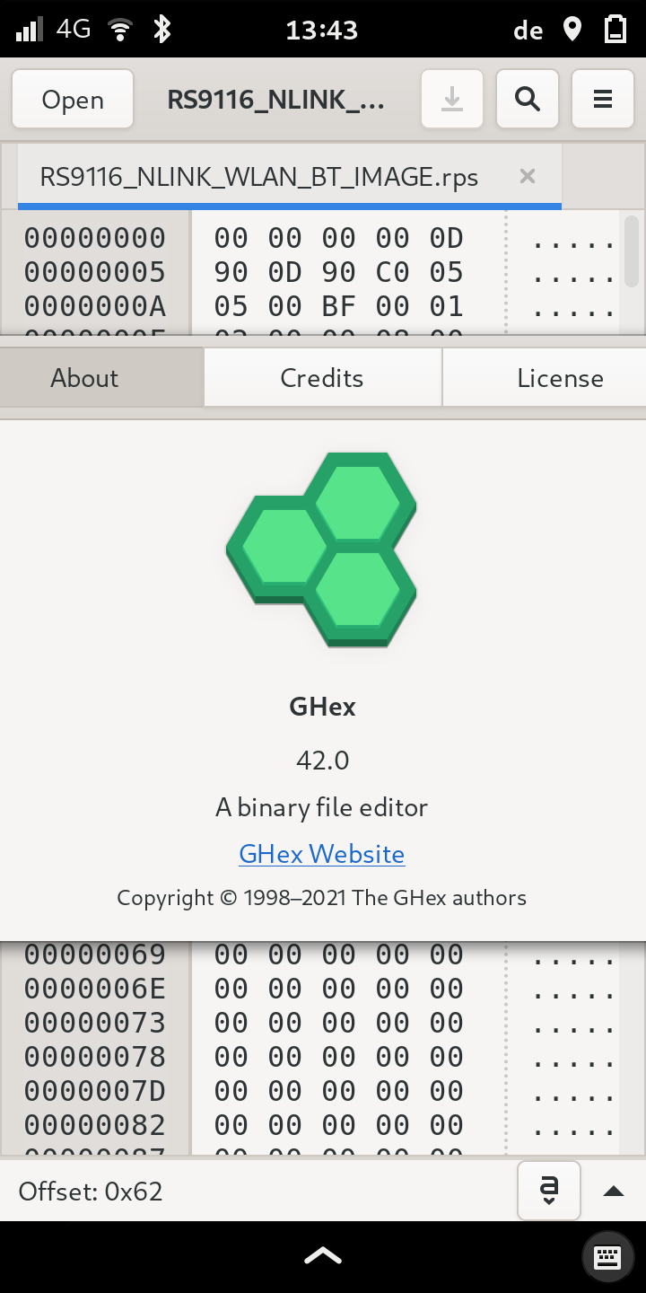 Screenshot of GHex