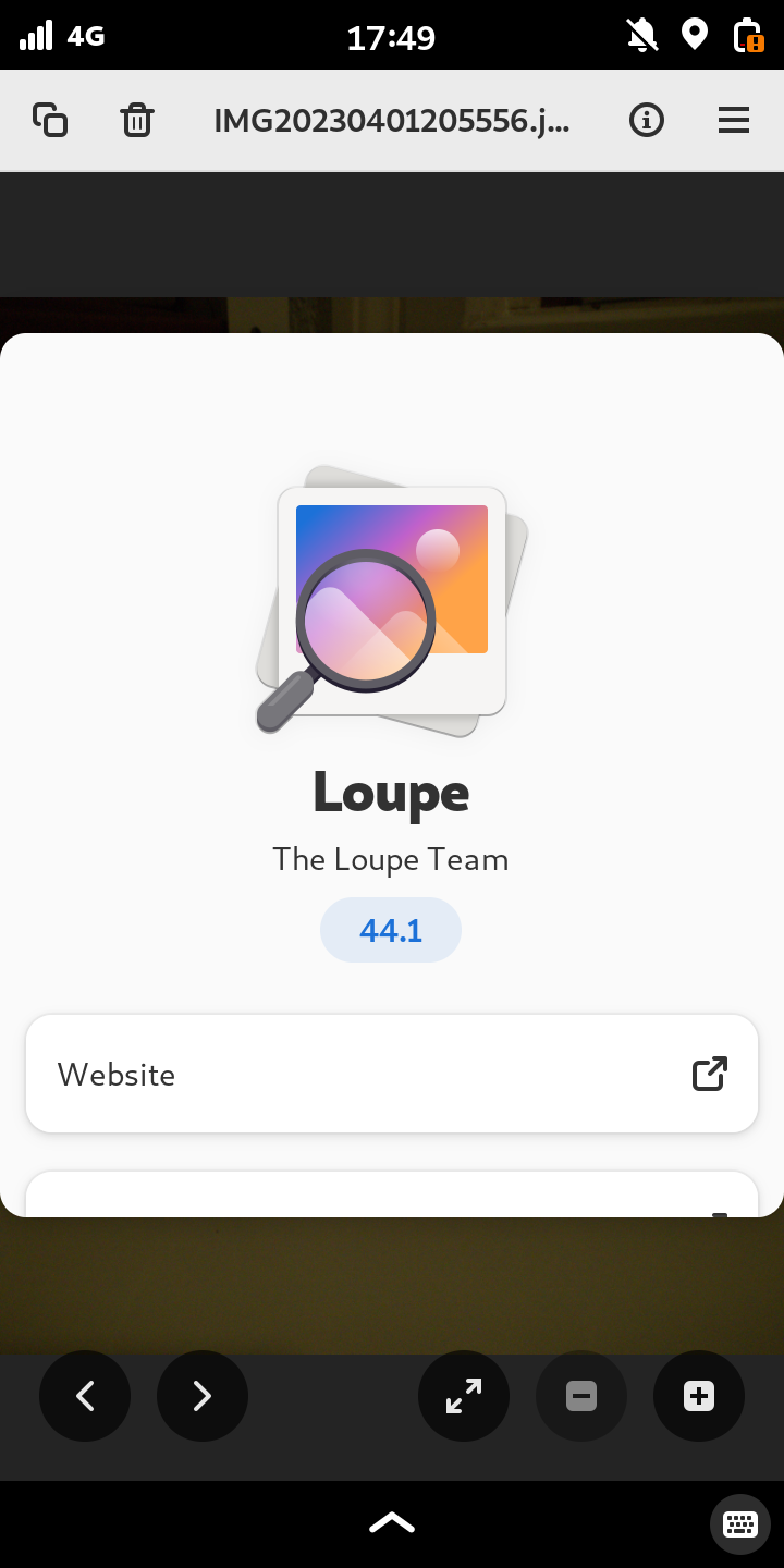 Screenshot of Loupe