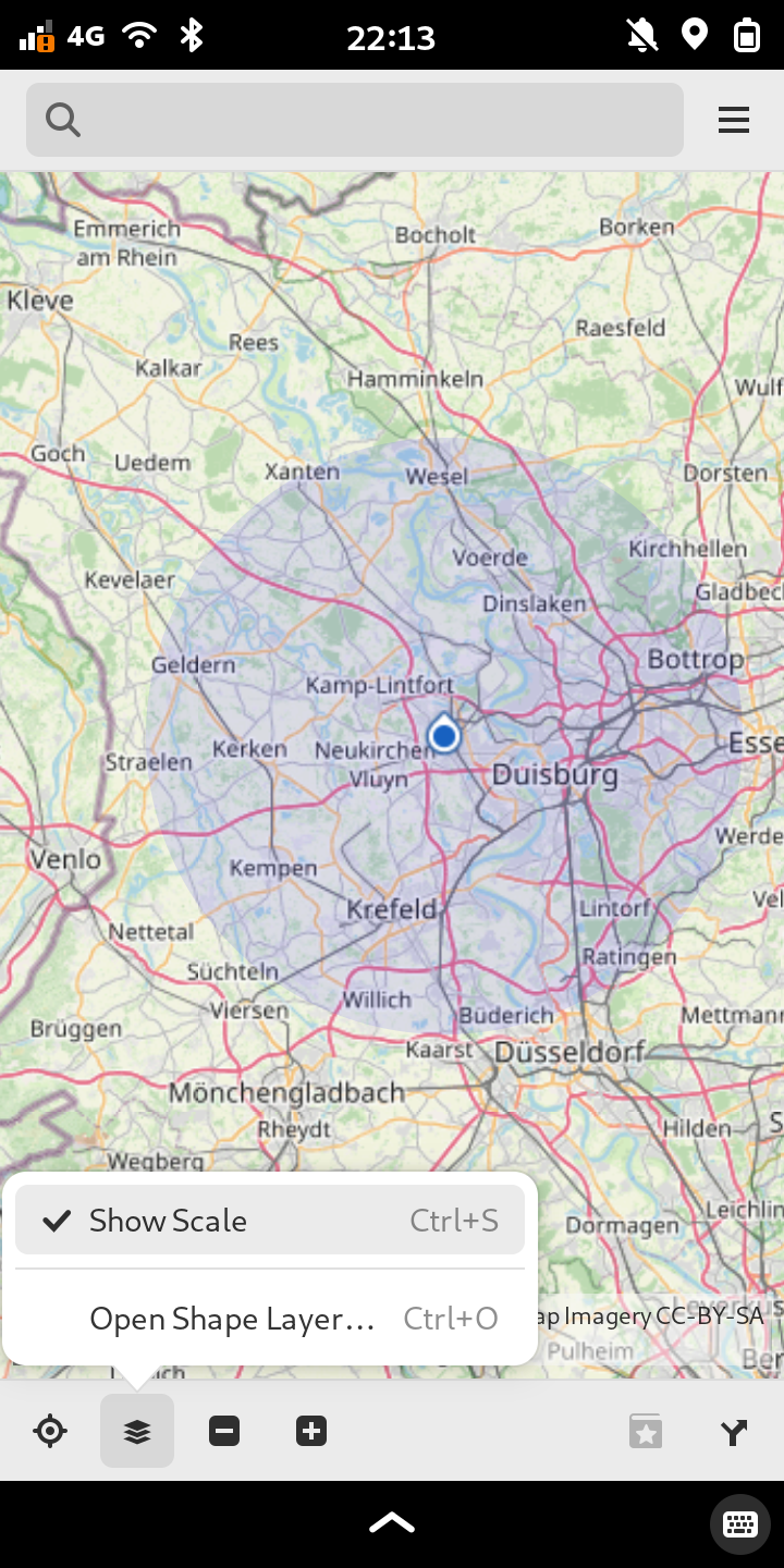Screenshot of GNOME Maps
