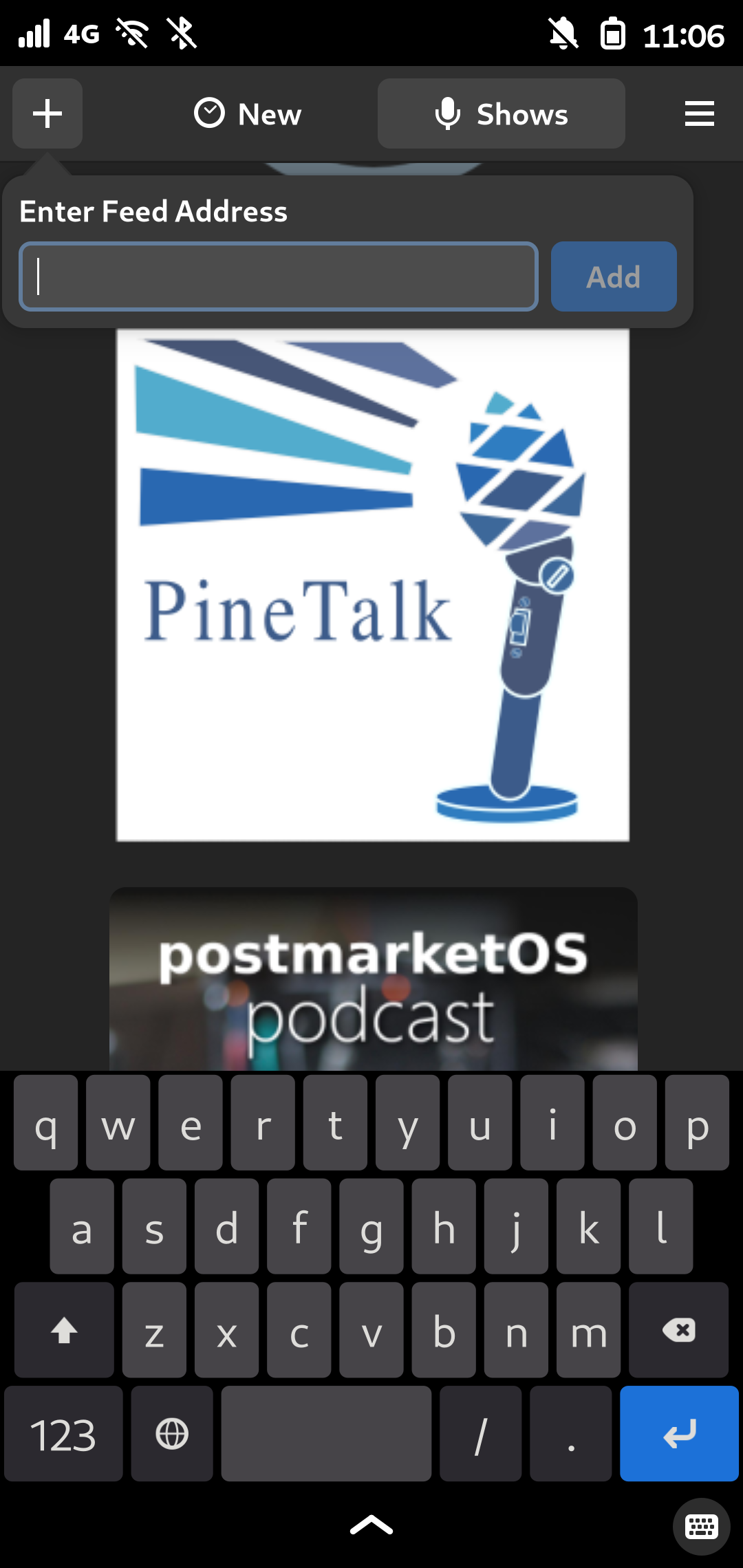Screenshot of Podcasts